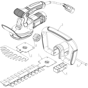Default Diagram and Parts List for GSP401 Type 1 Black and Decker Nibbler & Shears